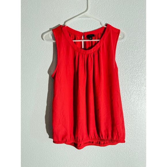 Vendoo Description for Ann Taylor Factory Red Sleeveless Blouse (L): - Picture 2 of 6